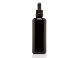 ULTRA JARS 100ml UV Glass Bottle with Glass Pipette Dropper Cap